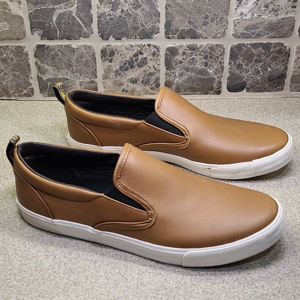 INKKAS MENS BOAT SHOES DARK TAN/BEIGE SIZE 13 - Picture 14 of 14